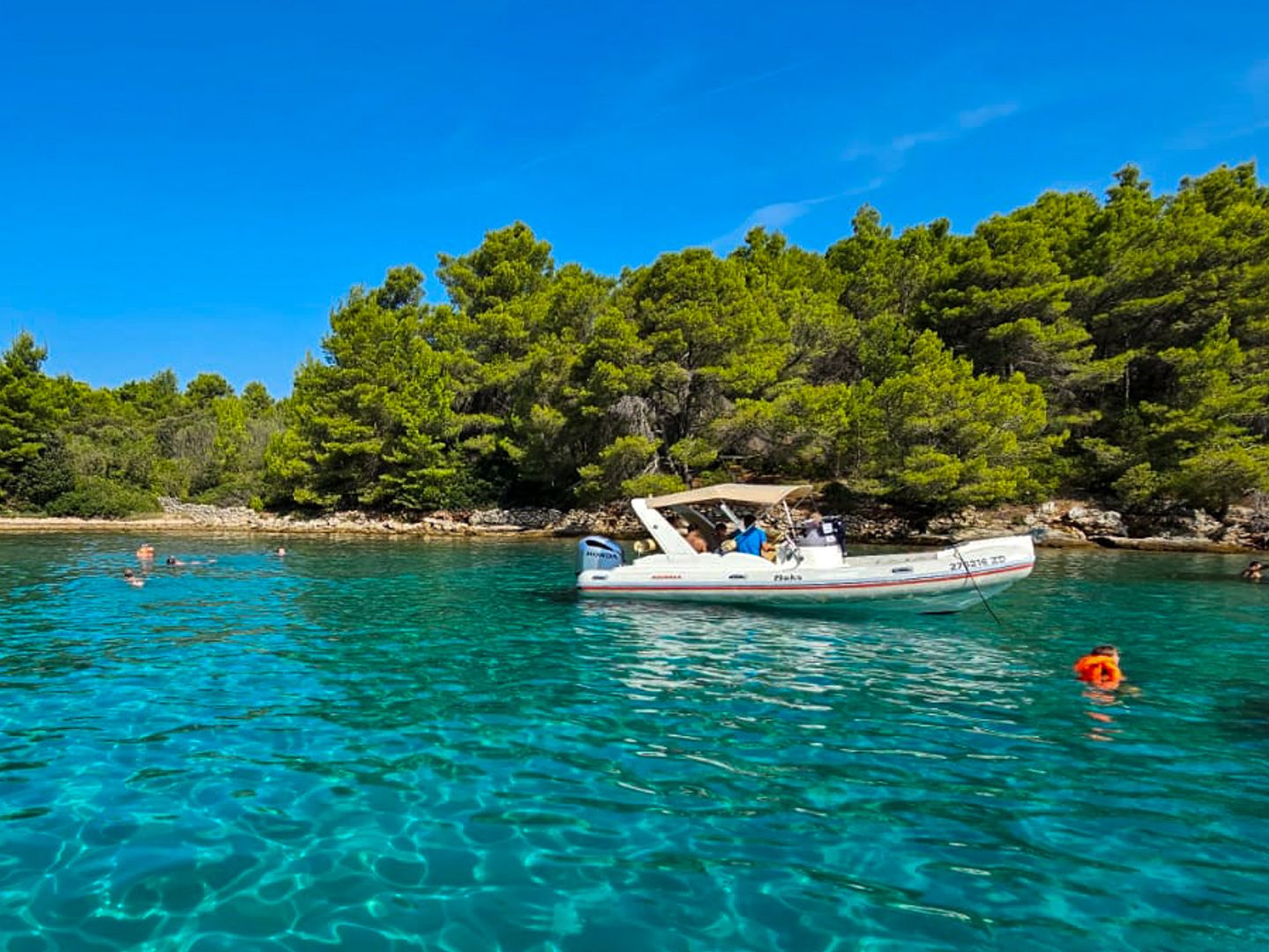 Ugljan Uvala Frnaza speedboat tour Green Bay 3